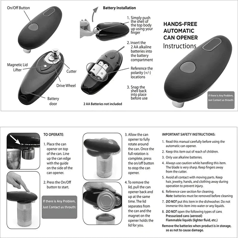 Automatic Jar Opener Electric, Safe & Easy to Use __stock:200 Kitchen & Dining refund_fee:1200 Warranty