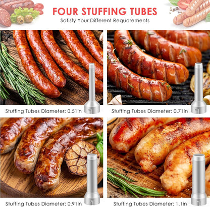 🔥Last Day Promotion - 49% OFF - Sausage Stuffer with 4 Different Sizes Stuffing Tubes Kitchen & Dining