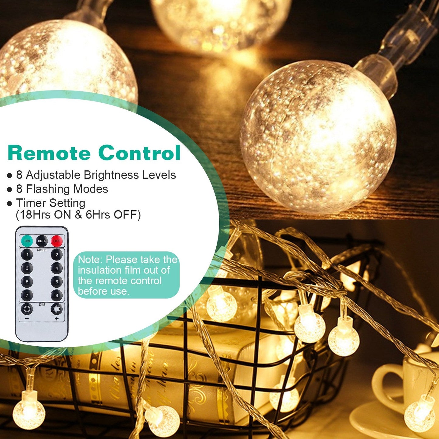 Ball LED Globe String Lights __stock:50 refund_fee:1200 String & Fairy Lights Warranty