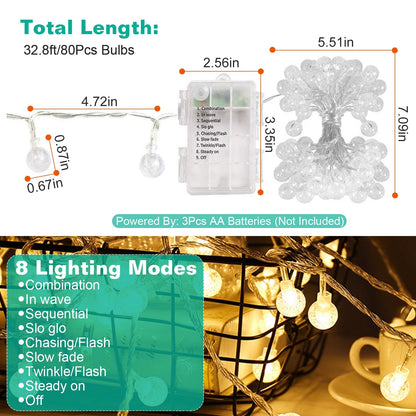 Ball LED Globe String Lights __stock:50 refund_fee:1200 String & Fairy Lights Warranty