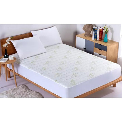 Bamboo Aloe Vera Hypoallergenic Quilted Mattress Pad __label2:BOGO 30% OFF __stock:600 Bedding refund_fee:1200