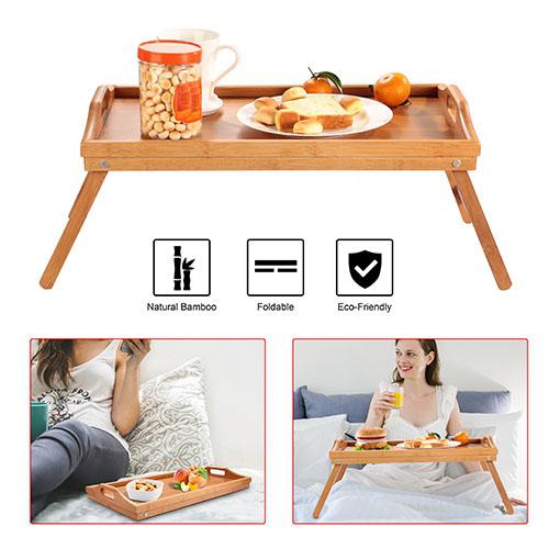 Bamboo Folding Bed Tray Table __stock:300 Kitchen & Dining refund_fee:1200