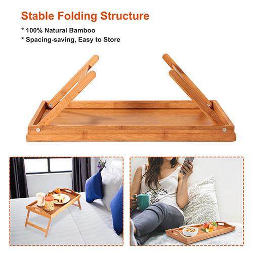 Bamboo Folding Bed Tray Table __stock:300 Kitchen & Dining refund_fee:1200