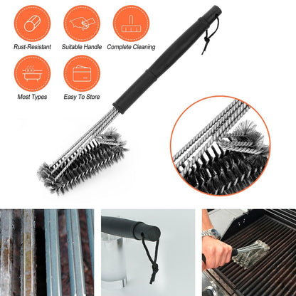 BBQ Grill Cleaning Brush Stainless Steel Kitchen & Dining refund_fee:800