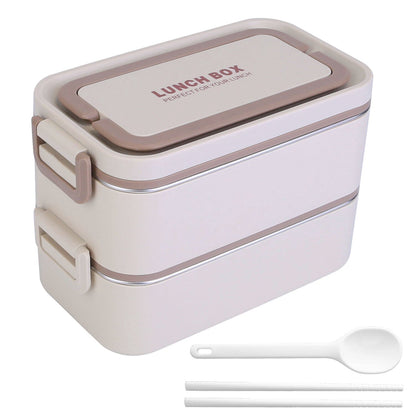 Bento Lunch Box 3 Stackable Food Container with Chopsticks and Spoon __stock:50 Kitchen & Dining Low stock refund_fee:1200