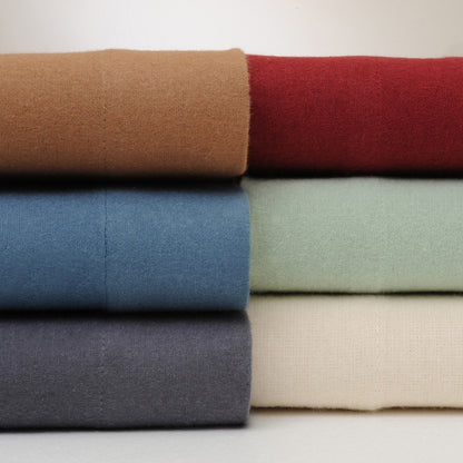 Bibb Home 100% Cotton Solid Flannel Sheet Set __label2:BOGO 30% OFF __stock:250 Bedding refund_fee:1200