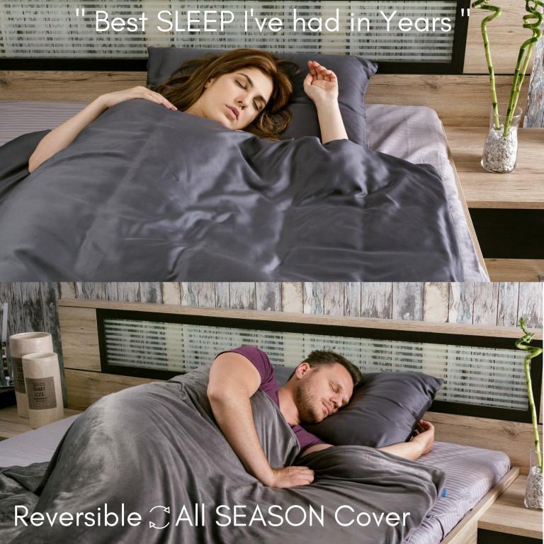 Bibb Home Weighted Blanket with Reversible Removable Cover __label2:BOGO 30% OFF Bedding refund_fee:1800