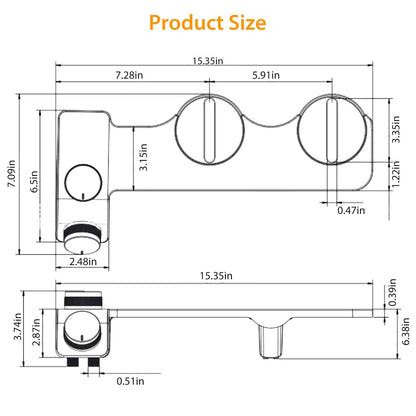 Bidet Attachment Non-Electric Fresh Water Sprayer with Self Cleaning Dual Nozzle __stock:50 Bath refund_fee:1800