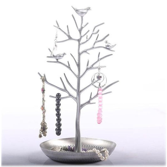 Birds Tree Jewelry Stand Silver __stock:100 Closet & Storage refund_fee:1200