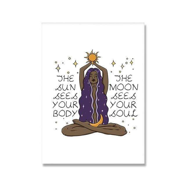 The sun sees your body-The moon sees your soul Wall Art