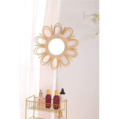 Sunflower Rattan Mirror