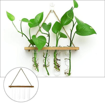 Wall-Mounted Hydroponic Tube Vases