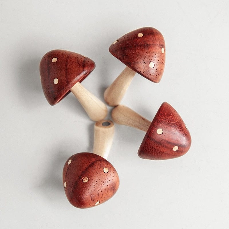 Wooden Mushroom Fridge Magnet