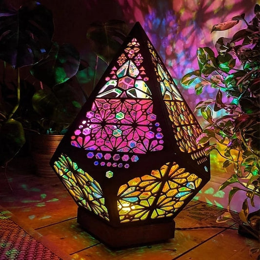 Bohemian Diamond Pole Star Projector Night Light __stock:200 Indoor Lighting refund_fee:1200 Warranty