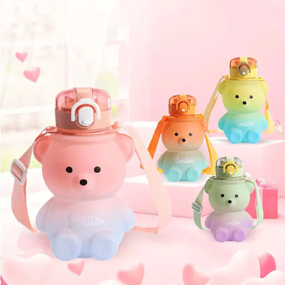 BPA-free Kawaii Bear Straw Water Bottle __stock:200 Kitchen & Dining refund_fee:800