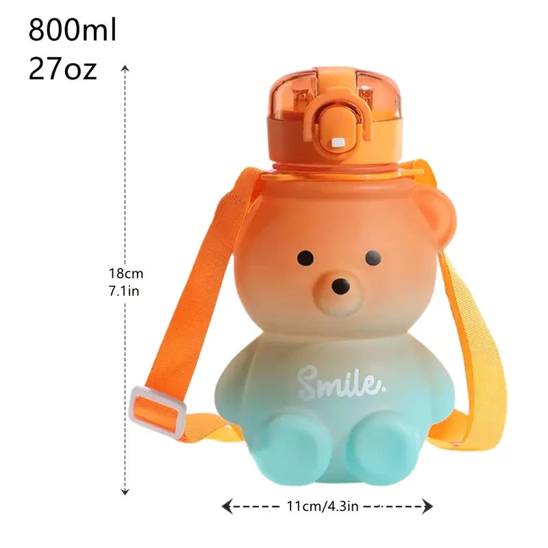 BPA-free Kawaii Bear Straw Water Bottle __stock:200 Kitchen & Dining refund_fee:800