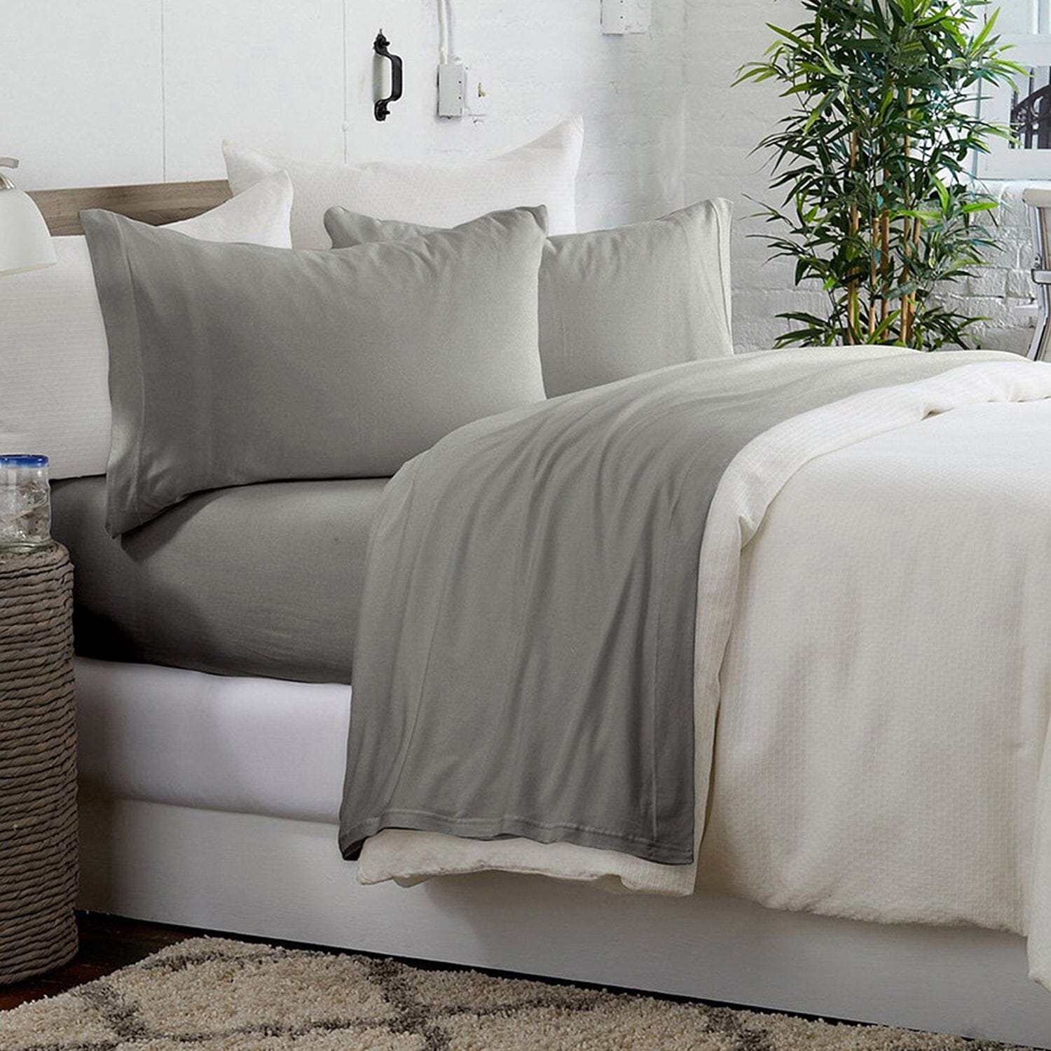 Brooklyn Flat Jersey Knit Sheet Set __label2:BOGO 30% OFF __stock:50 Bedding refund_fee:1200 show-color-swatches