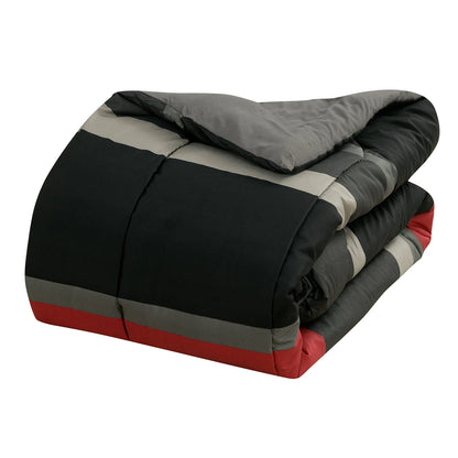 Brooklyn Flat Rugby Stripe Bed-in-a-Bag Set __label2:BOGO 30% OFF __stock:100 Bedding refund_fee:1800