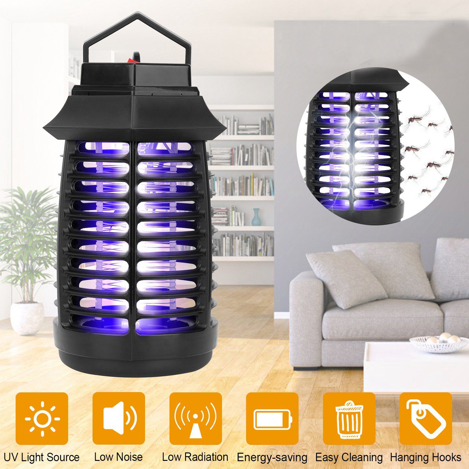 Bug Zapper Electric UV Mosquito Killer Lamp Pest Control refund_fee:800 Warranty