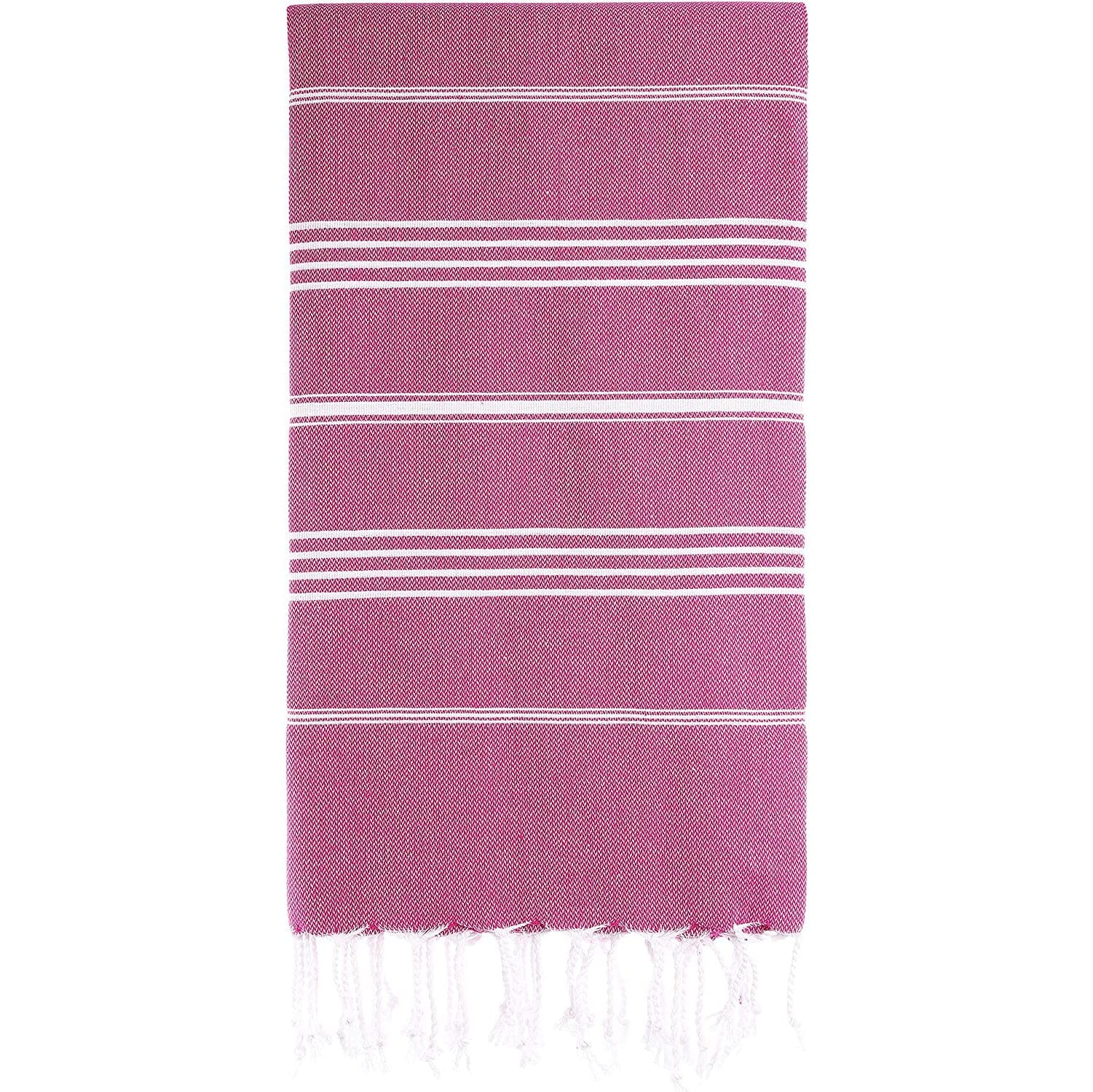 Cacala Pure Series Lightweight 100% Turkish Cotton Super Soft Peshtemal Luxury Bath Towel Fuchsia __stock:200 Bath refund_fee:1200