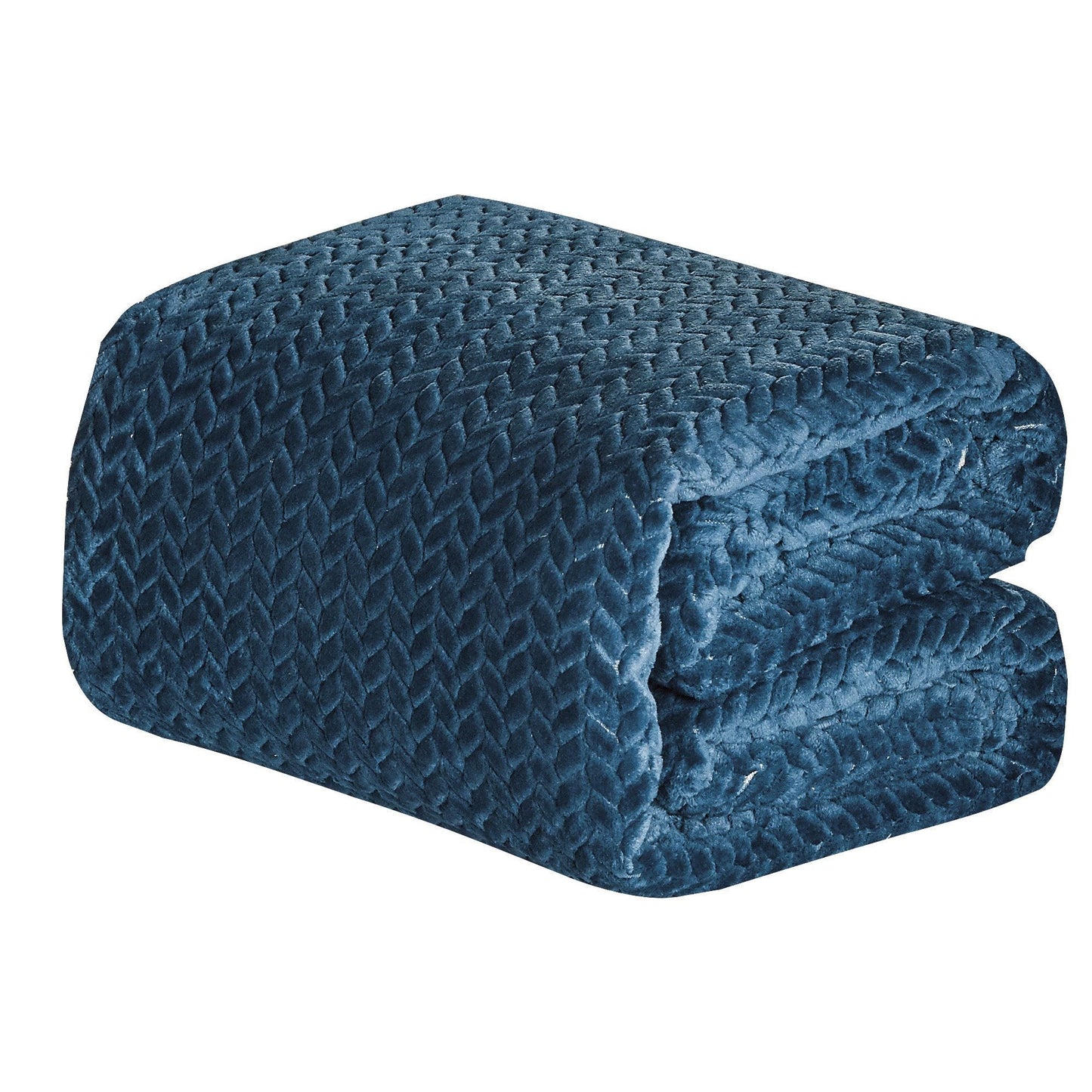 Chevron Braided Bed Cover Blue __label2:BOGO 30% OFF Bedding refund_fee:1200