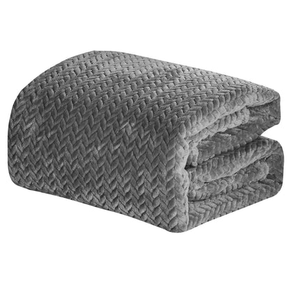 Chevron Braided Bed Cover Gray __label2:BOGO 30% OFF Bedding refund_fee:1200