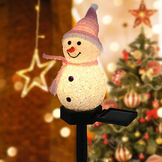 Christmas Snowman Light Solar Pink __stock:200 Holiday Decor & Apparel refund_fee:1200 show-color-swatches Warranty