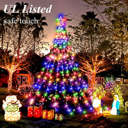 Christmas String Lights with 317 LED Star Hanging Twinkle Fairy Curtain Lights __stock:50 Holiday Decor & Apparel refund_fee:1800 Warranty