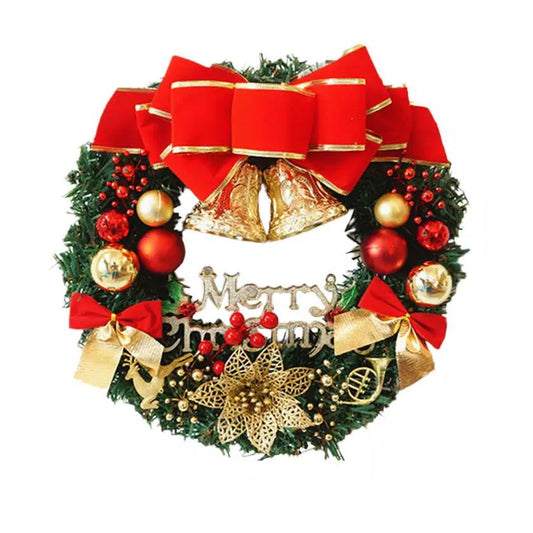 Christmas Xmas Wreath Home Door Wall Ornament Garland Bowknot Party Decoration Type 1 __stock:100 Holiday Decor & Apparel refund_fee:800