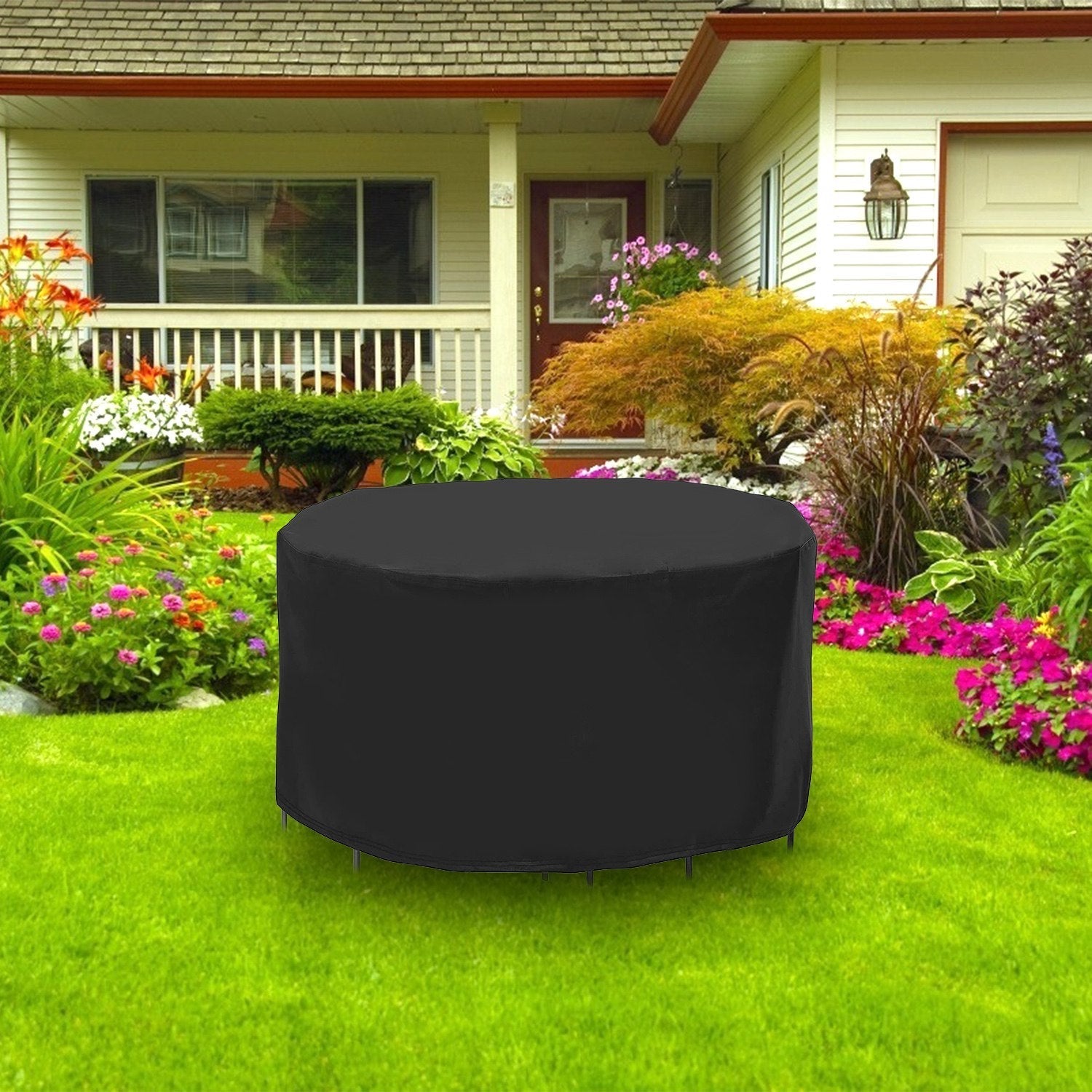 Circular Table Cover Outdoor Furniture Protector __stock:100 Garden & Patio refund_fee:1200