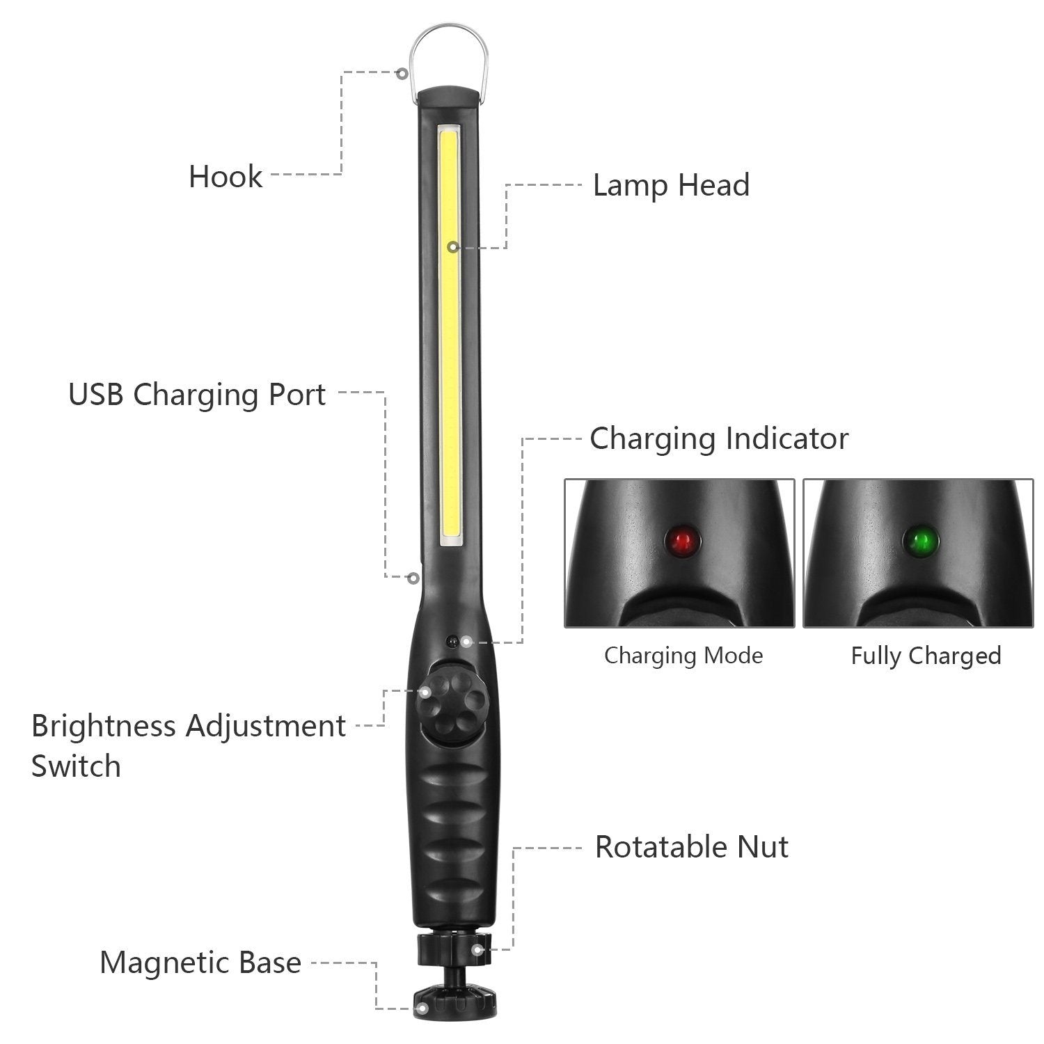 COB Work Light IPX4 Handheld Emergency LED Lamp Low stock Outdoor Lighting refund_fee:1200 Warranty