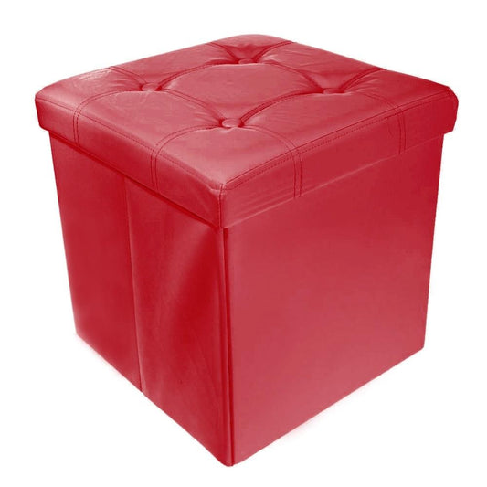 Collapsible Storage Ottoman & Foot Rest Red __label1:BOGO FREE __stock:350 Clearance Furniture and Décor refund_fee:800