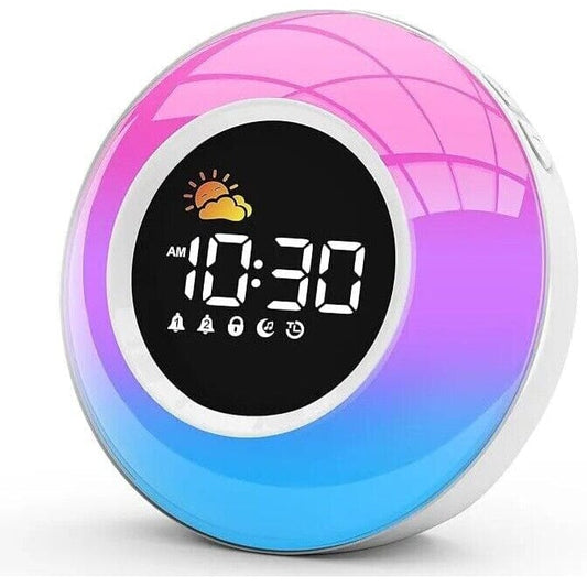 Color Changing Alarm Clock Night Light Sleep Sound Machine __stock:100 Household Appliances refund_fee:800 Warranty