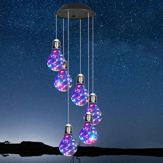 Colorful Lights Solar Wind Chimes for Outside __stock:200 Outdoor Lighting refund_fee:1200 Warranty