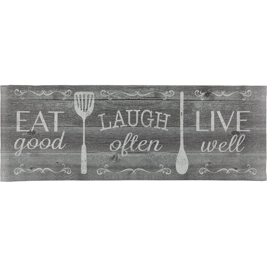 Cook N Comfort 19.6" x 55" Anti-Fatigue Mat Eat Laugh Live __stock:250 Kitchen & Dining refund_fee:1200