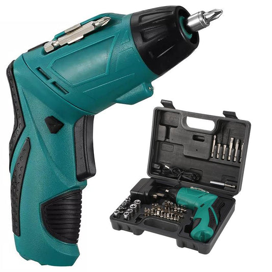 Cordless Electric Screwdriver Set with 45 Drill Bits and Carrying Case Home Improvement refund_fee:1800 Warranty