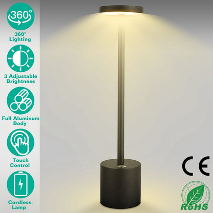 Cordless Portable Rechargeable Table Lamp __stock:100 Indoor Lighting refund_fee:1200 Warranty