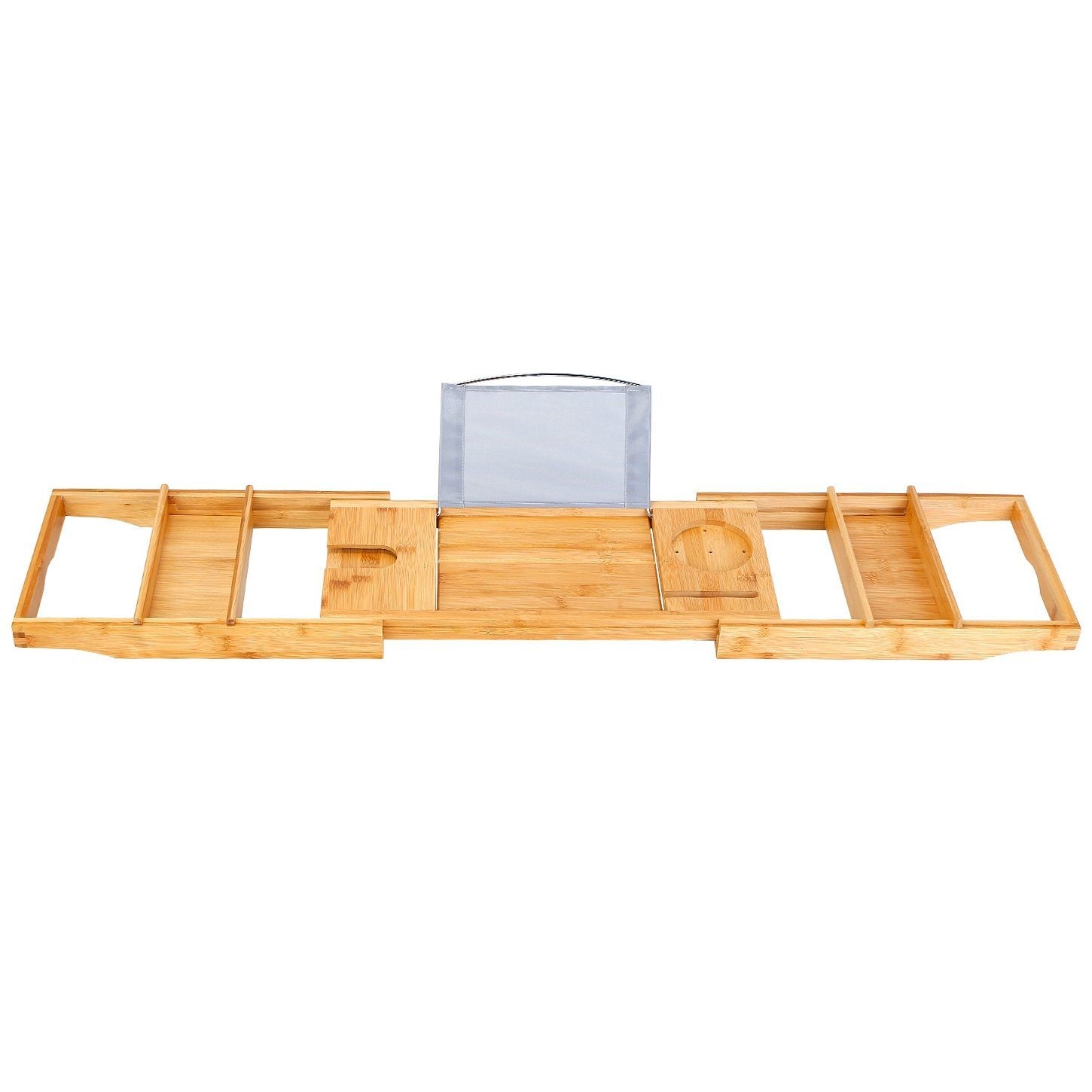 Crafted Bamboo Bath Tray Table Extendable Reading Rack Bamboo __stock:50 Bath refund_fee:1800