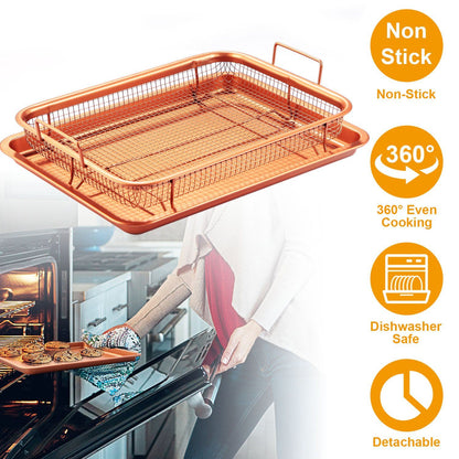 Crispy Tray Set Non Stick Grill Basket Kitchen & Dining refund_fee:1200