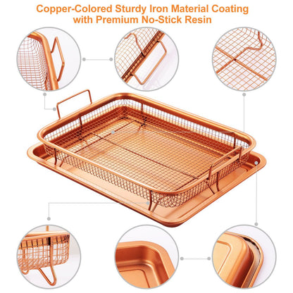 Crispy Tray Set Non Stick Grill Basket Kitchen & Dining refund_fee:1200