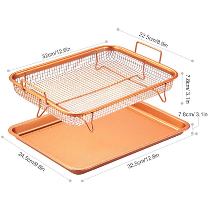 Crispy Tray Set Non Stick Grill Basket Kitchen & Dining refund_fee:1200