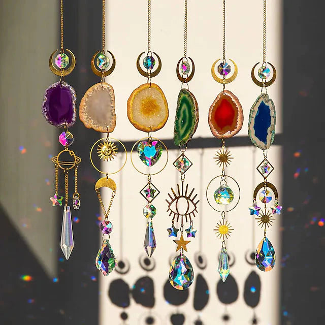 Crystal Sun Catcher Pendant Wind Chime Home Decor __stock:200 Furniture and Décor refund_fee:800 show-color-swatches