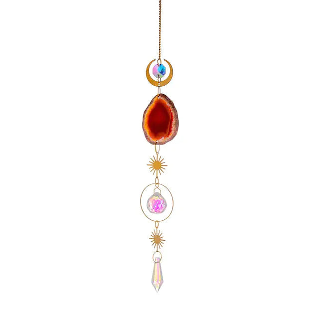 Crystal Sun Catcher Pendant Wind Chime Home Decor Rose __stock:200 Furniture and Décor refund_fee:800 show-color-swatches