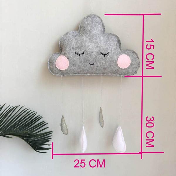 Decorative Cloud Felt Raindrop Pendant __stock:500 Furniture and Décor refund_fee:800