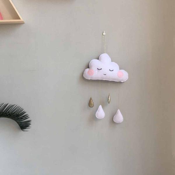 Decorative Cloud Felt Raindrop Pendant __stock:500 Furniture and Décor refund_fee:800