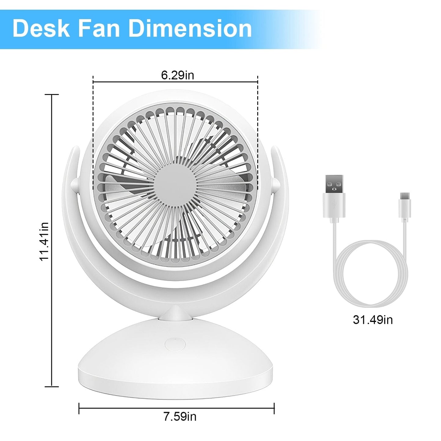 Desk Air Circulator Fan 4 Speed Adjustment __stock:50 Household Appliances refund_fee:1200 Warranty