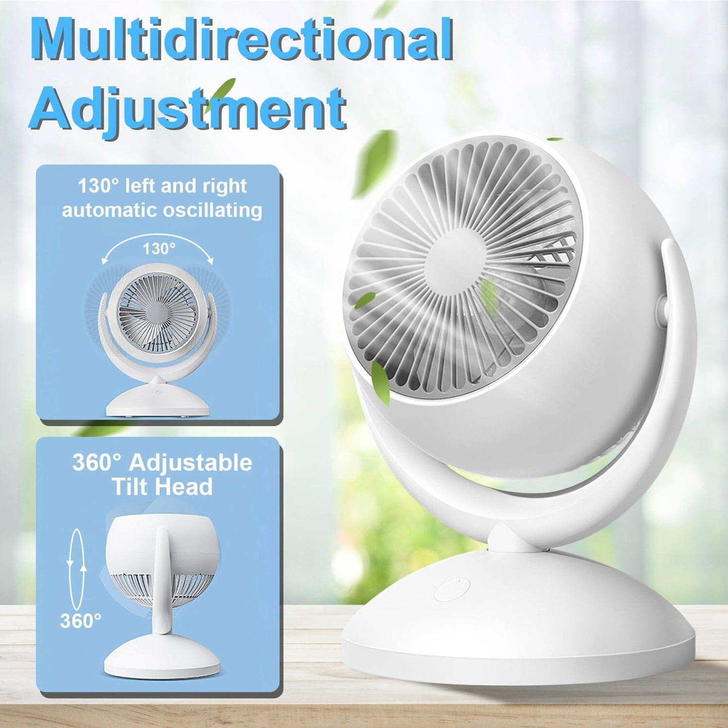 Desk Air Circulator Fan 4 Speed Adjustment __stock:50 Household Appliances refund_fee:1200 Warranty