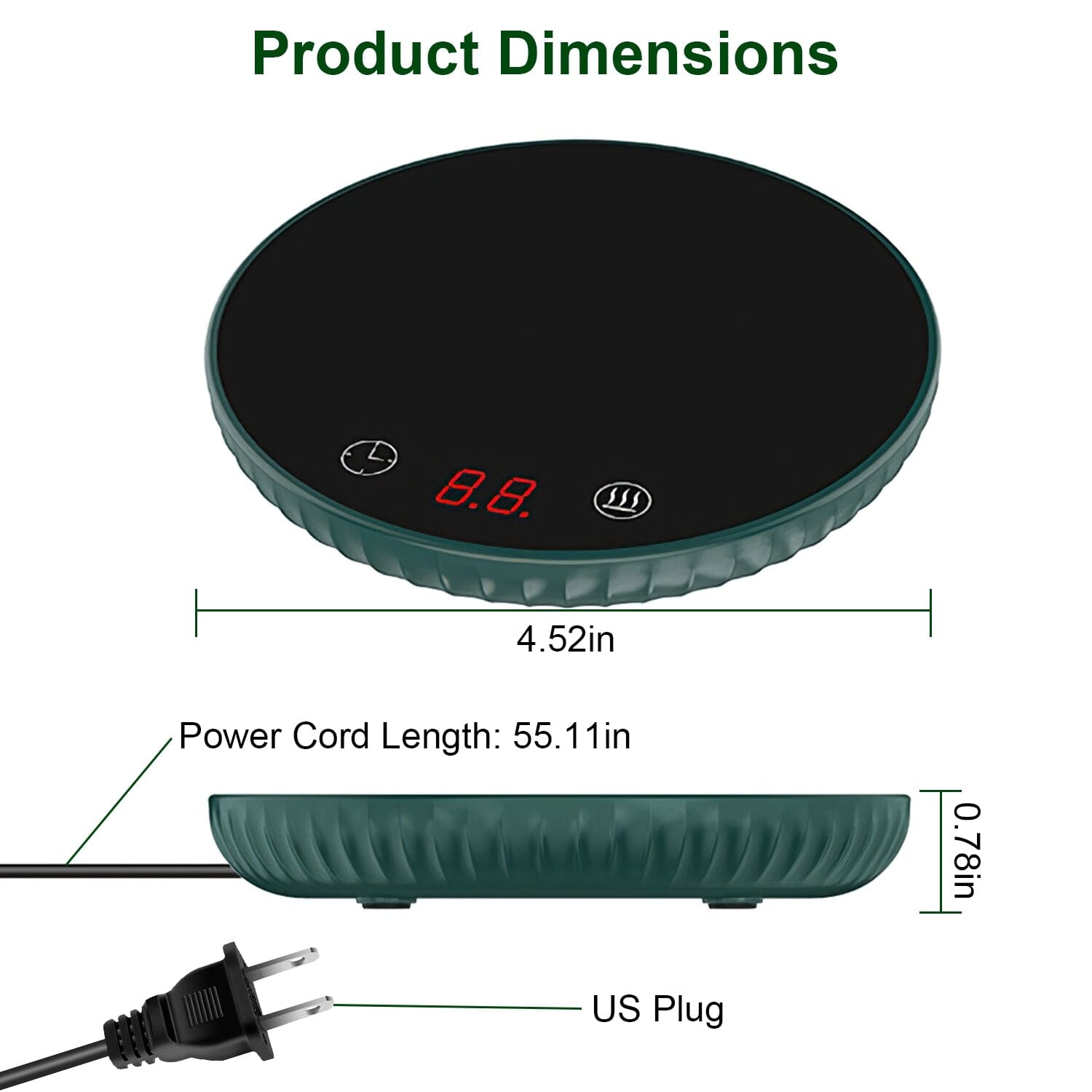 Desktop Electric Cup Warmer Auto Off Over Heating Protection Smart Timer Setting __stock:50 Kitchen & Dining refund_fee:1200 Warranty