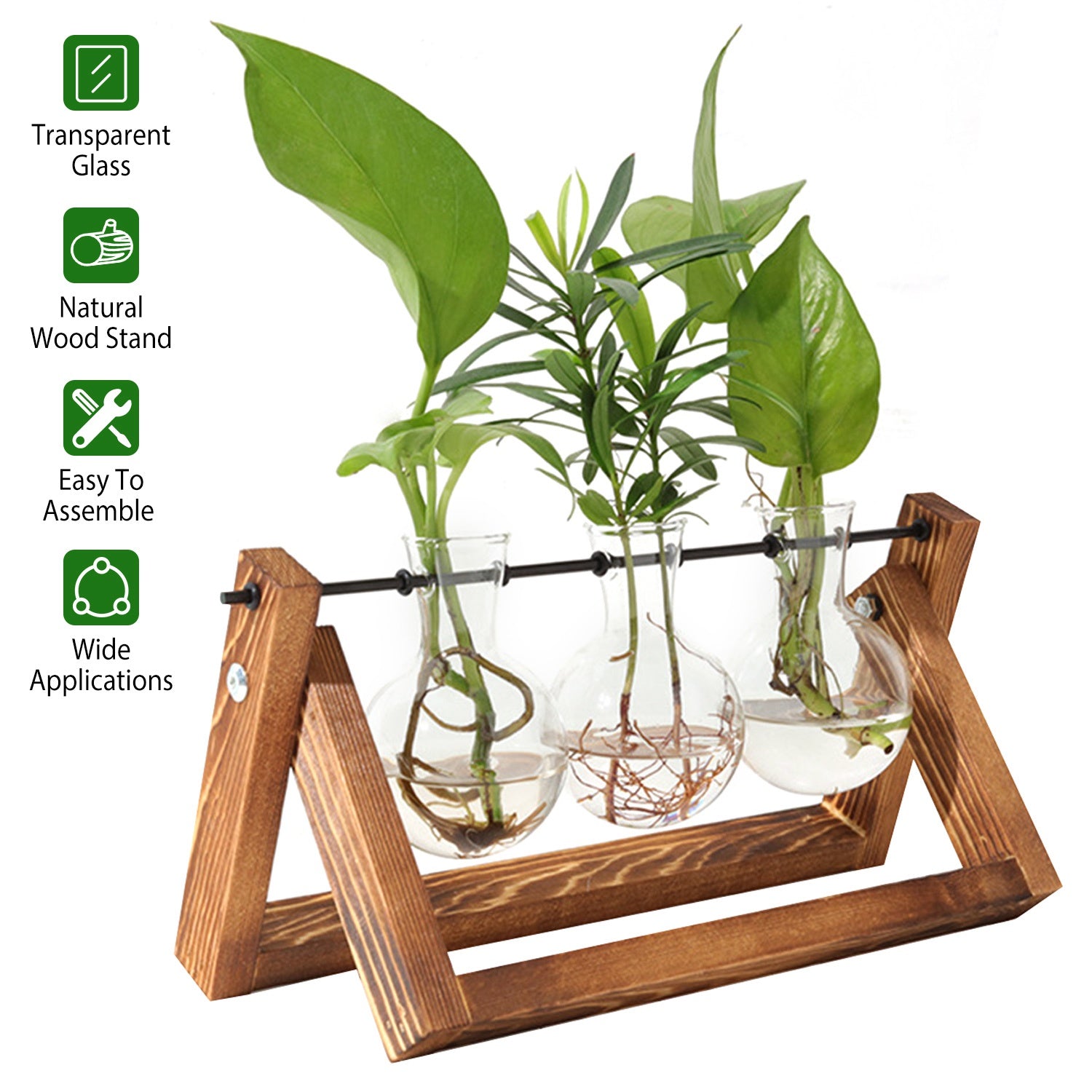 Desktop Glass Bulb Planter __stock:100 Furniture and Décor refund_fee:1200