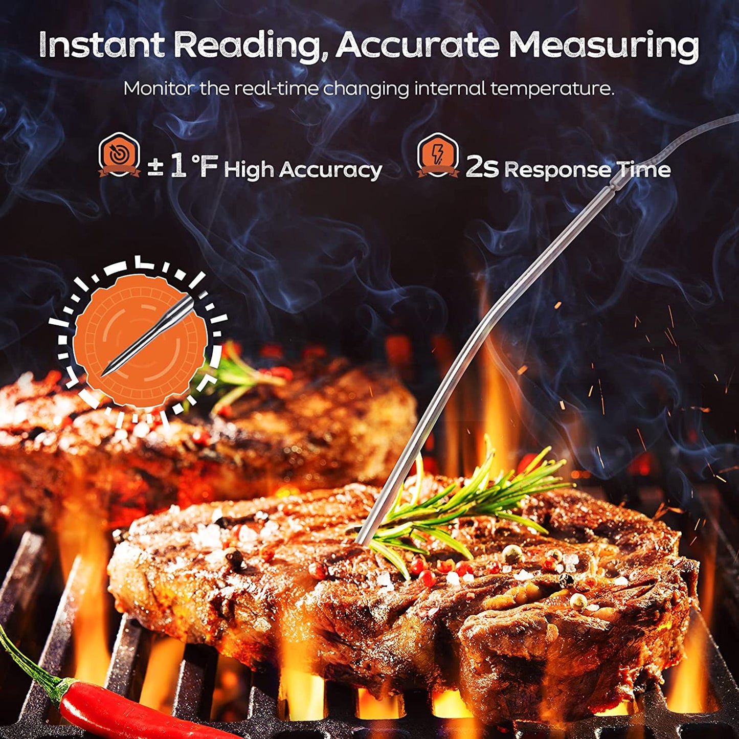 Digital Meat Thermometer for Cooking __stock:200 Kitchen & Dining refund_fee:1200 Warranty